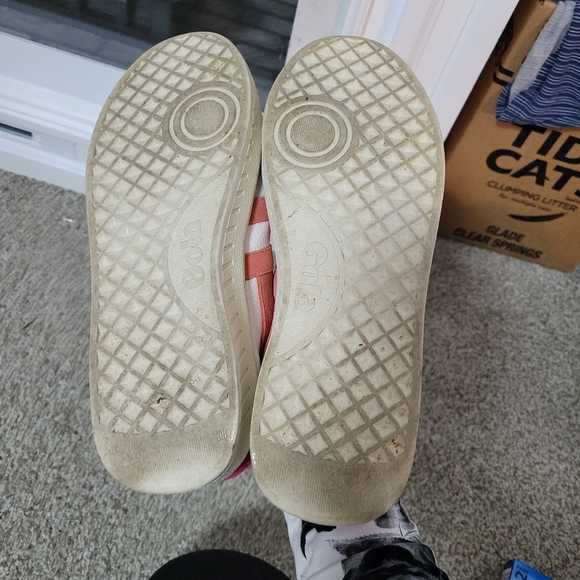 Gola Womens Grandslam Trident Sneaker White Coral Marine Blue Lace Up, Size 10 - Picture 9 of 9